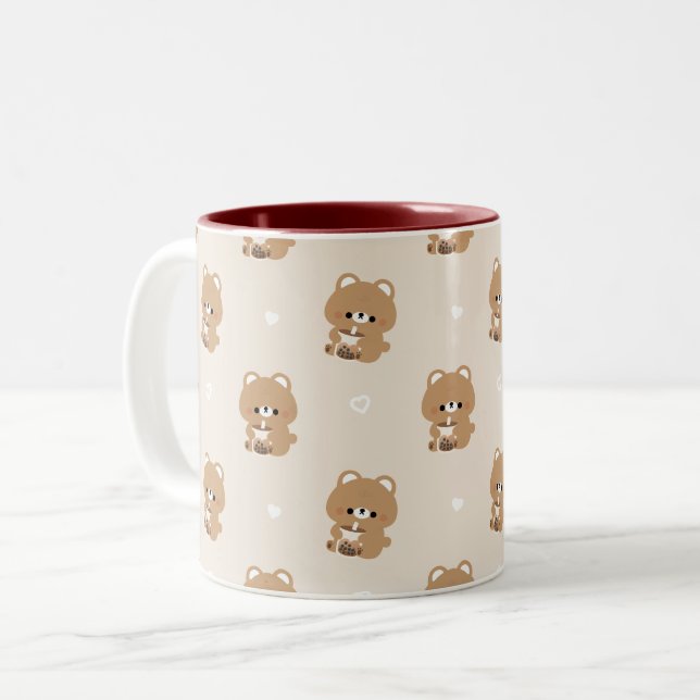 Brown Bear Boba Zweifarbige Tasse (Vorderseite Links)