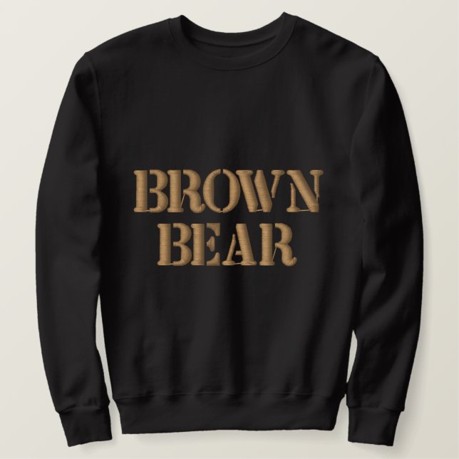 BROWN BEAR EMBROIDERED SWEATSHIRT (Design vorne)