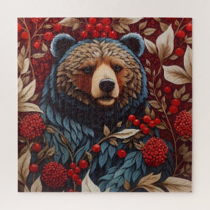 Brown Bear Red Berries William Morris Inspiriert
