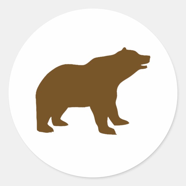 BROWN BEAR RUNDER AUFKLEBER (Vorderseite)