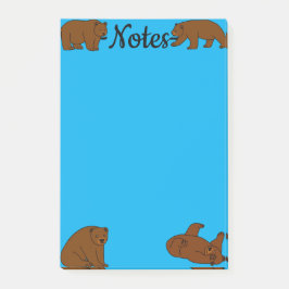 Brown Bears Post-it Klebezettel