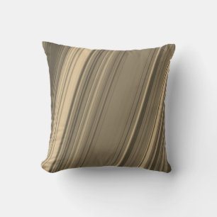 Brown, beige et gris Rustique Lignes Coussin