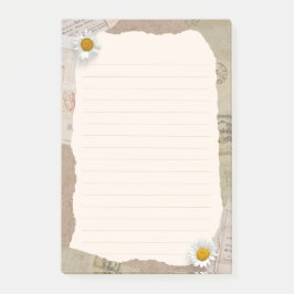 Brown Beige Vintages Scrapbook Lined Notes Post-it Klebezettel