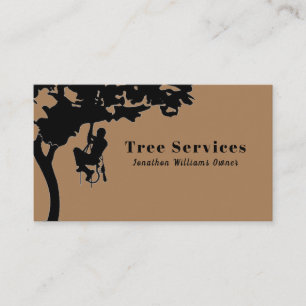 Brown Beruflich Tree Trimming Service Visitenkarte