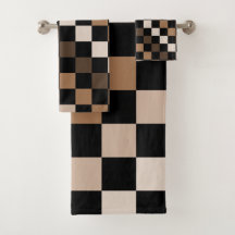Brown Black Checkered Gingham Pattern