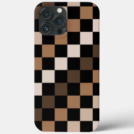 Brown Black Checkered Gingham Pattern Case-Mate iPhone Hülle