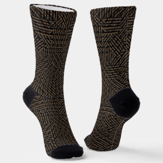 Brown black grey abstract socken
