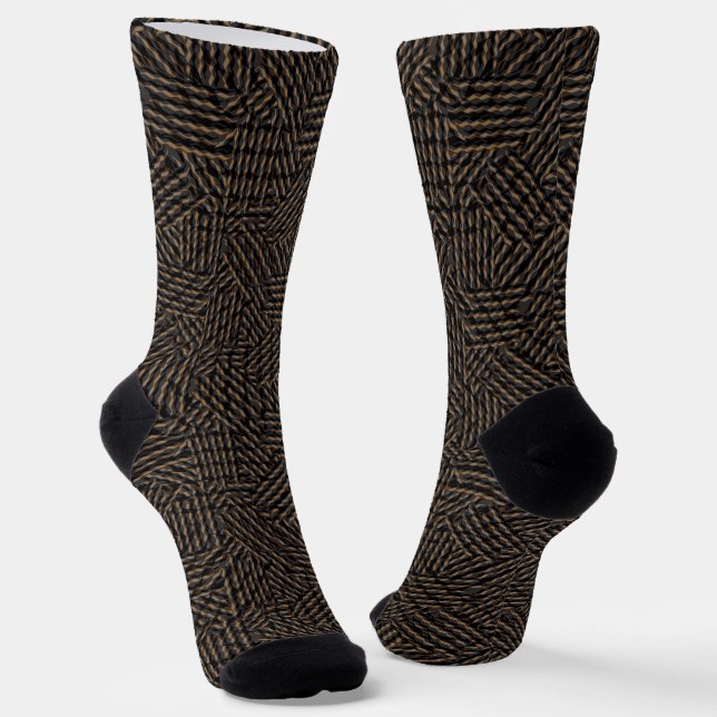 Brown black grey abstract  socken (Gewinkelt)