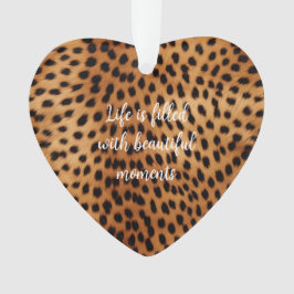 Brown Black Safari Cheetah Leopard Ornament