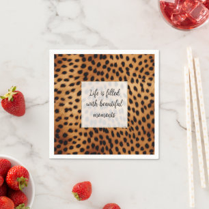 Brown Black Safari Cheetah Leopard Tier Serviette