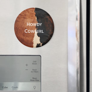 Brown Black Southwest Imitats Cowhide Magnet