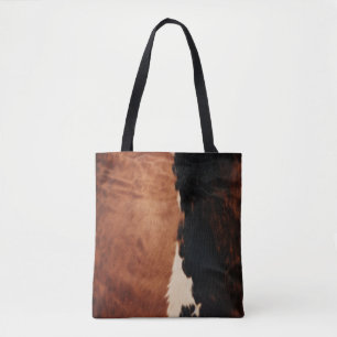 Brown Black Southwest Imitats Cowhide Tasche