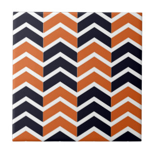 Brown Black Zickzack Zig Zag Muster Fliese