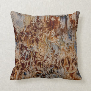 Brown Blue Abstrakt Garden Kissen