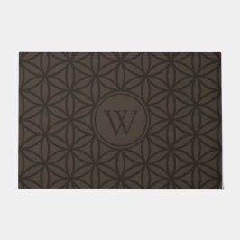 Brown-Blume des Lebens - heiliges Geometrie Fußmatte