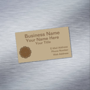 Brown Blume Ribbon von Kenneth Yoncich Magnetische Visitenkarte