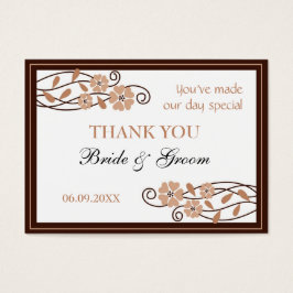 Brown Blume Vielen Dank Gastgeschenk Hochzeit Gesc