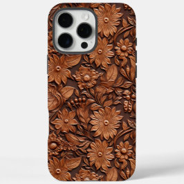 Brown Boho Floral Case-Mate iPhone 14 Pro Hülle
