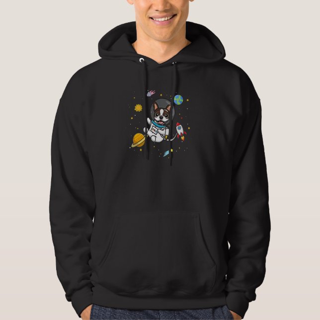 Brown Boston Terrier Hoodie (Vorderseite)