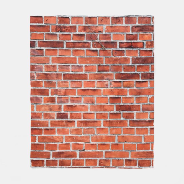 Brown brick wall fleecedecke (Vorderseite)