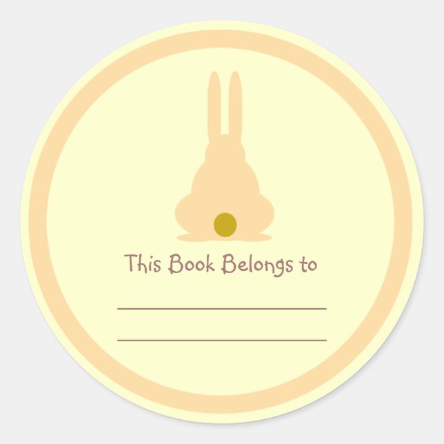 Brown Bunny Runder Aufkleber (Vorderseite)