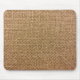 Brown Burlap Mousepad