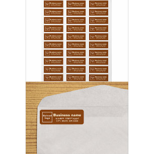 Brown Business Return-Adressetikett