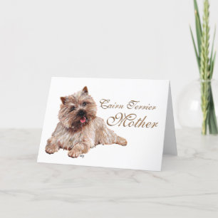 Brown Cairn Terrier Mothers Day Karte