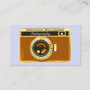 Brown Camera Fotografy Business Cards Visitenkarte