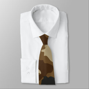 Brown Camouflage Neck Tie Krawatte