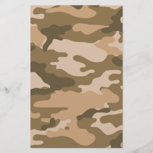 Brown Camouflage Scrapbook Crafting Paper