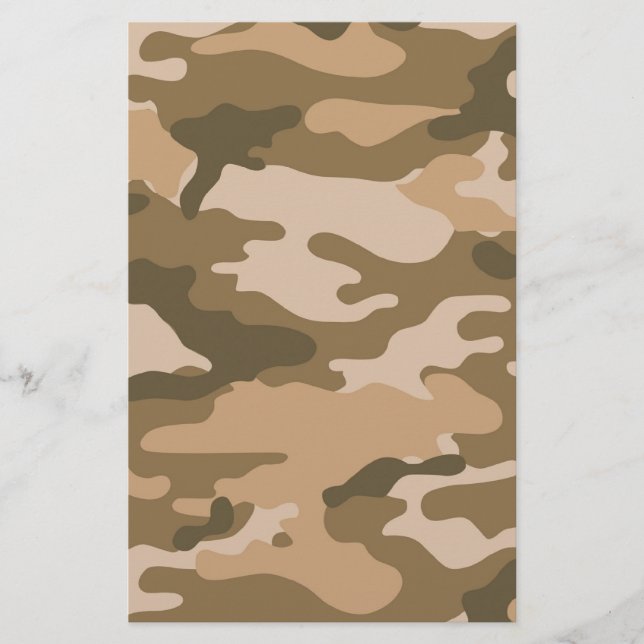 Brown Camouflage Scrapbook Crafting Paper (Vorderseite)