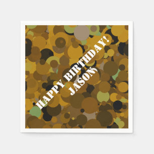 Brown Camouflage Serviette