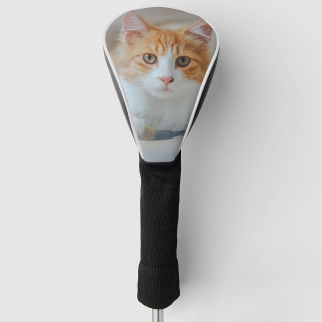 Brown Cat Golf Headcover (Vorderseite)