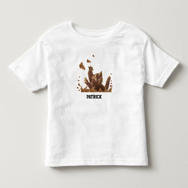 Brown Cat & Night Butterfells Personalisiert Kleinkind T-shirt (Vorderseite)