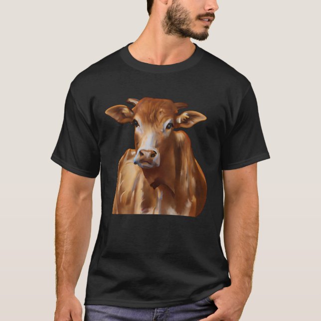 Brown Cattle Cow Pullover Hoodie (Vorderseite)