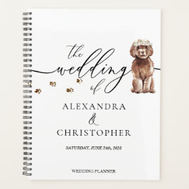 Brown Cavapoo Welpe Liebe Hochzeit Planer