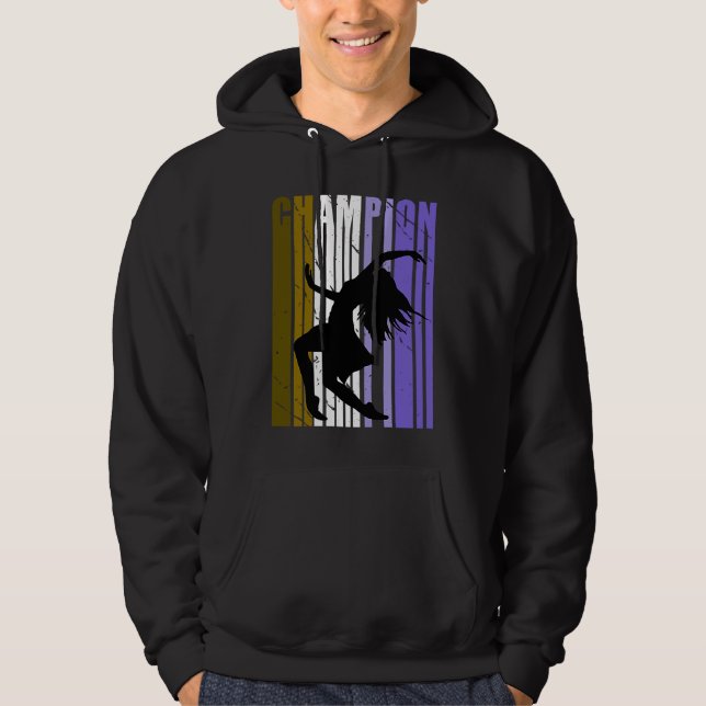 Brown Champion Of Dance Birthday Competition Compe Hoodie (Vorderseite)