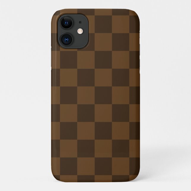 Brown Checkerboard Case-Mate iPhone Hülle (Rückseite)