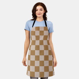 Brown Checkerboard Schürze