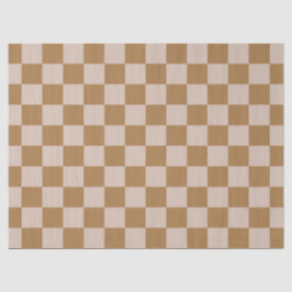 Brown Checkerboard Seidenpapier