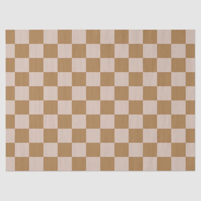 Brown Checkerboard Seidenpapier (Vorderseite)