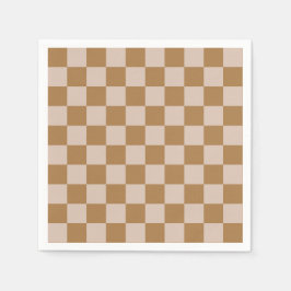 Brown Checkerboard Serviette