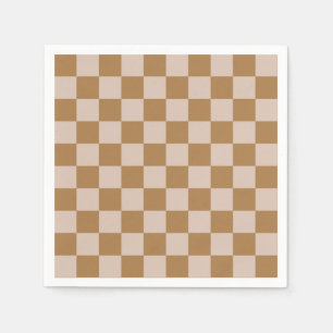 Brown Checkerboard Serviette