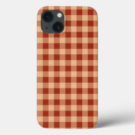 Brown Checkered Gingham Pattern Case-Mate iPhone Hülle