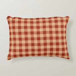 Brown Checkered Gingham Pattern Dekokissen