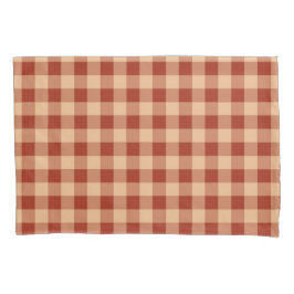 Brown Checkered Gingham Pattern Kissenbezug