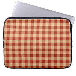 Brown Checkered Gingham Pattern Laptopschutzhülle