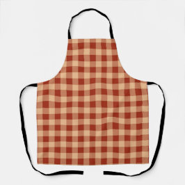 Brown Checkered Gingham Pattern Schürze