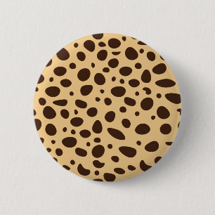 Brown Cheetah Print Button
